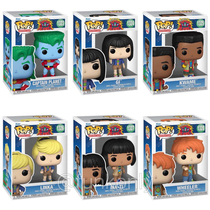 Bundle 6 Funko Captain Planet and the Planeteers POP! - 1323 - 1324 - 1325 - 1326 - 1327 - 1328