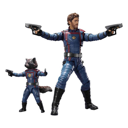 Star Lord and Rocket Raccoon Guardians of the Galaxy 3 S.H. Figuarts Action Figures 6-15 cm