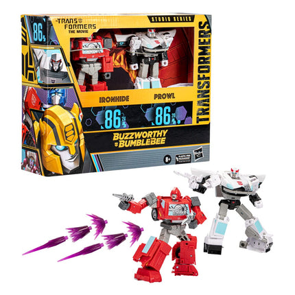 Ironhide (Voyager Class) & 86-20BB Prowl (Deluxe Class) The Transformers: The Movie Buzzworthy Bumblebee Studio Series Action Figure 2-Pack 86-24BB