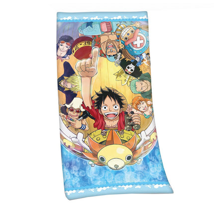 One Piece Velour Towel Straw Hat Pirates 75 x 150 cm Telo Mare