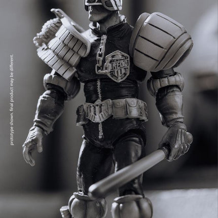 Black and White Judge Dredd 2000 AD Exquisite Mini Action Figure 1/18 10 cm