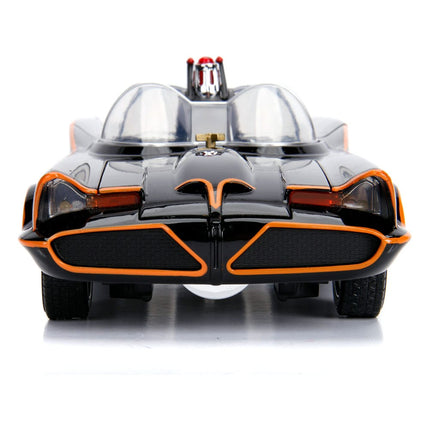 Batman Diecast Model 1/18 1966 Batmobile with Light-Up Functions and Figures Hollywood Rides