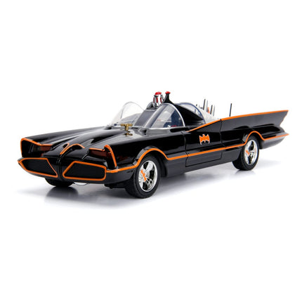 Batman Diecast Model 1/18 1966 Batmobile with Light-Up Functions and Figures Hollywood Rides