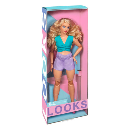 Barbie Signature Looks Doll Model #16 Blonde, Purple Skirt 27 cm