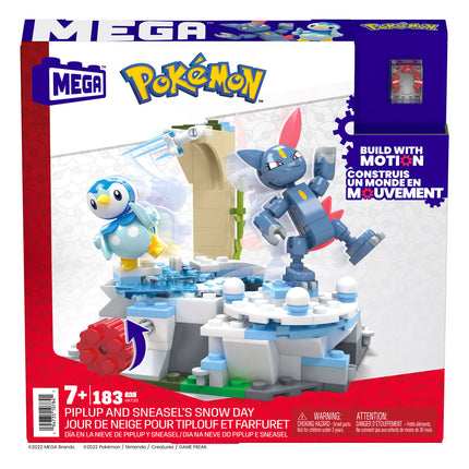 Piplup and Sneasel's Snow Day Pokémon Mega Construx Construction Set 11 cm