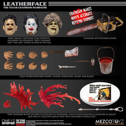 Leatherface Texas Chainsaw Massacre Deluxe Edition Action Figure 1/12 One:12 17 cm