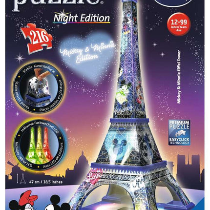 Disney Tour Eiffel Night Edition Puzzle 3D mit Lichtern