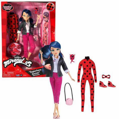 Miraculous Pack Fashion Doll Marinette Ladybug Double Outfit Vestito Ricambio 26 cm