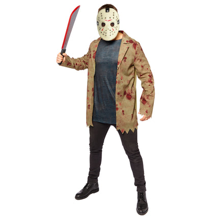 Jason Voorhees Friday 13th Costume Carnevale Adulto Uomo Fancy Dress