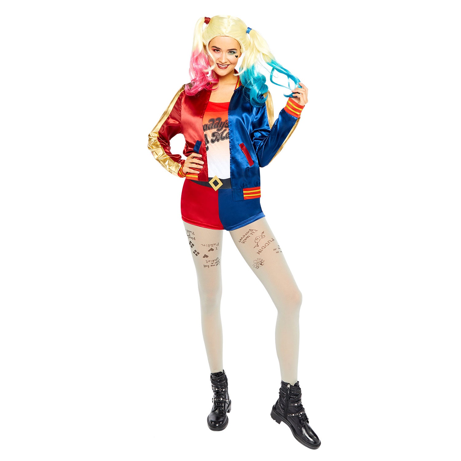 Harley Quinn Costume Carnevale Donna Adulti Fancy Dress –