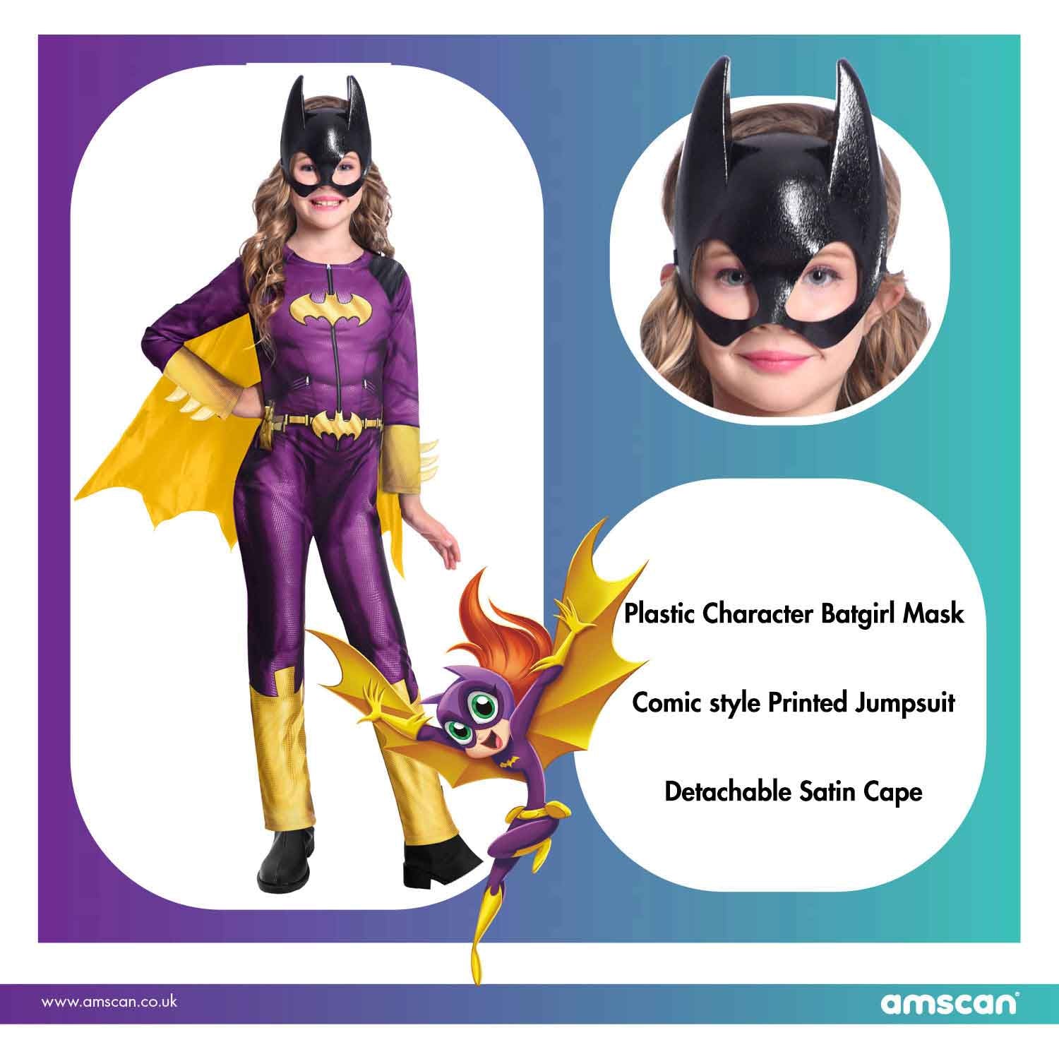 Batgirl Costume Carnevale Bambina Deluxe Roleplay Fancy Dress –