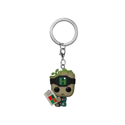 Groot with bOOK I Am Groot Funko Pop Marvel Keychain 5 cm
