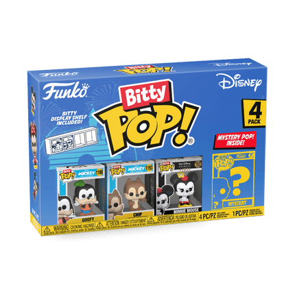 Bitty POP Disney 4pk - Goofy 1190 - Chip 1193 - Minnie Mouse 1112 - Mystery