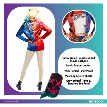 Harley Quinn Costume Carnevale Donna Adulti Fancy Dress