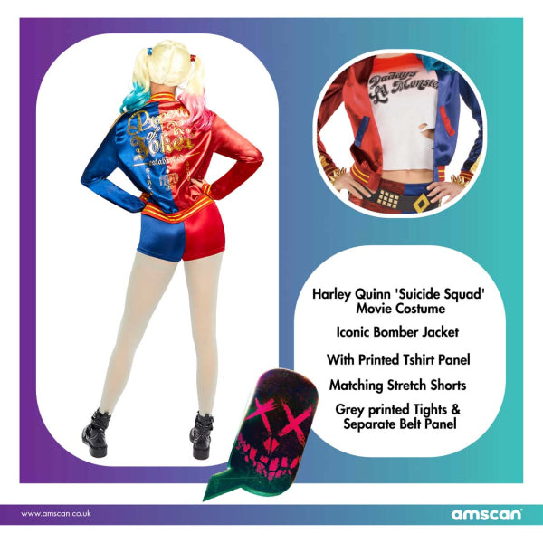 Harley Quinn Costume Carnevale Donna Adulti Fancy Dress –