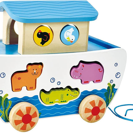 Noah's ark with Wooden Animals and figures Hape