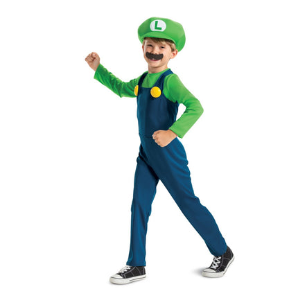 Luigi Super Mario Costume Carnevale Roleplay Fancy Dress