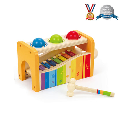 Ksylofon i piłka Gra na ławce Drewno Dzieciństwo