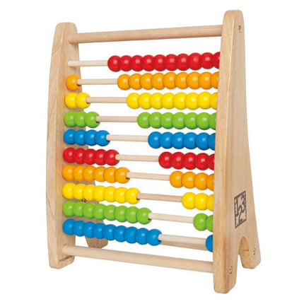 Abaco in Wood with rainbow-colored balls