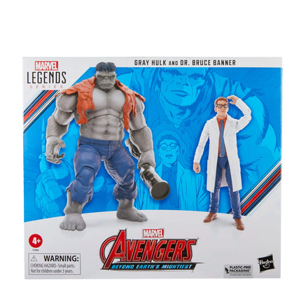Gray Hulk and Dr Bruce Banner Marvel Legends Action Figures 5 cm
