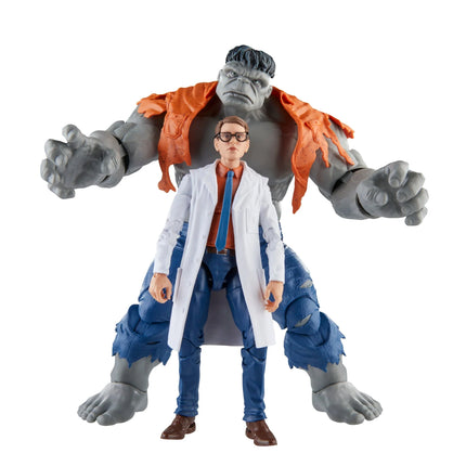 Gray Hulk and Dr Bruce Banner Marvel Legends Action Figures 5 cm