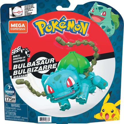 Bulbasaur Pokémon Mega Construx Wonder Builders Zestaw konstrukcyjny 10 cm