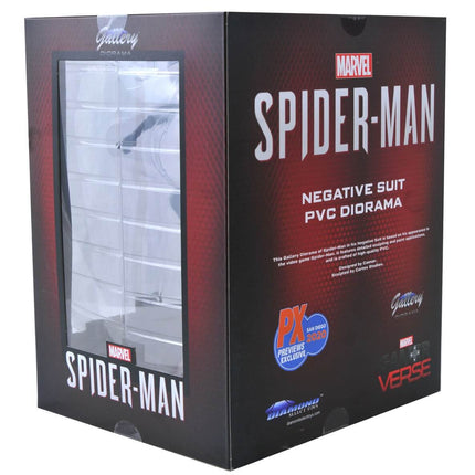 Spider-Man 2018 Marvel Video Game Gallery PVC Statuetka Negatywny garnitur Spider-Man SDCC 2020 25 cm25 cm