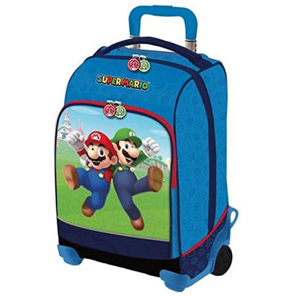 Plecak szkolny Super Mario Trolley na kółkach 2022/2023 Mario i Luigi