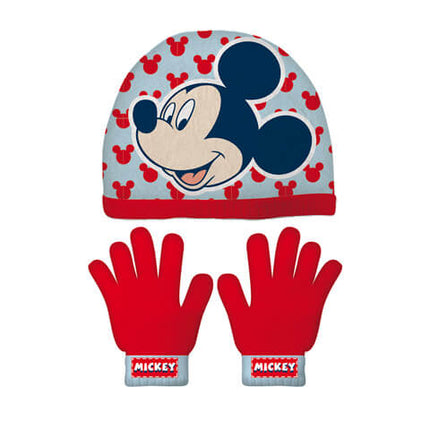 Zestaw czapka i rękawiczki dla dzieci z Myszką Miki