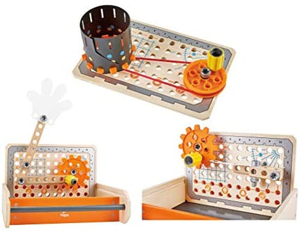 Caja de Experimento de Madera Inventor Set STEAM Hape 32 Piezas