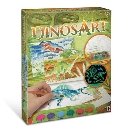 Dinos kunst creëren creatieve set art craft kind dinosaurussen magische aquarellen