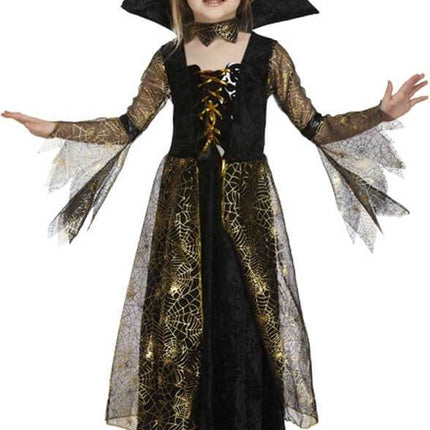 Costume Bambina Vampira Spiderella Halloween 4 5 6 7 8 9 Anni (4205783941217)