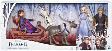 Frozen 2 Multipack 3 Fashion Doll 30cm Deluxe con Slitta Svenn ed Olaf Hasbro (4207889088609)