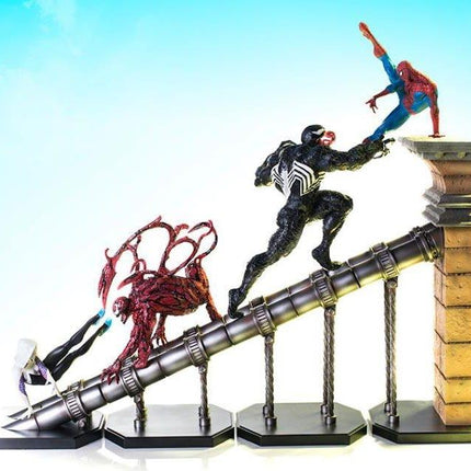 Marvel Comics Battle Diorama Series Statue 1/10 Completo Spider Gwen + Venom + Spiderman + Carnage (3948379570273)