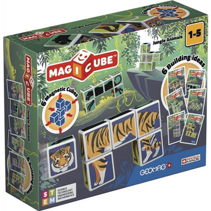 Geomag Cube Magnetic Animals Jungle Constructies Magic Cube
