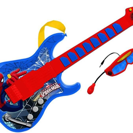 SpiderMan E-Gitarre mit Brille mit Mikrofon