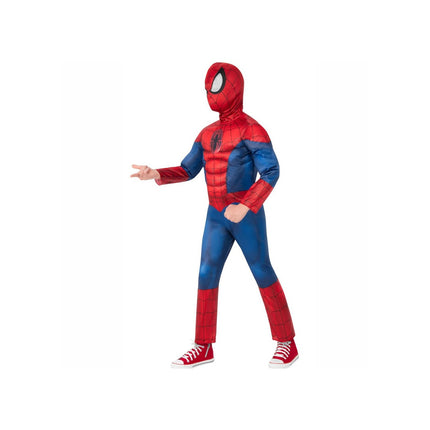 Spiderman Deluxe Fancy Dress Costume Carnevale con Muscoli