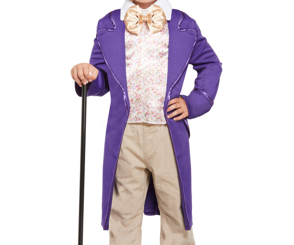 Costume Carnevale Simile Willy Wonka Fabbrica del Cioccolato 10 11 12 –