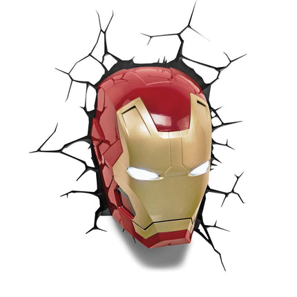 Marvel 3D LED Light Iron Man Lampada Muro