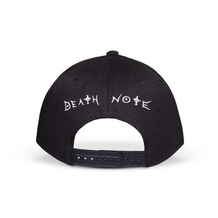 Death Note Curved Bill Cap Skull Graphic Gumowa naszywka