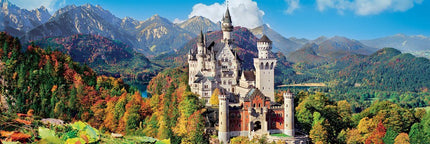 Zamek Neuschwanstein Puzzle 1000 elementów Panorama 98 cm