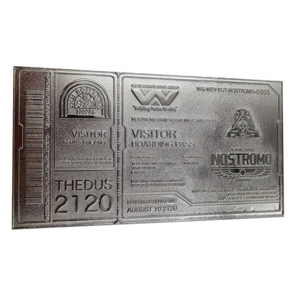 Alien Replica Nostromo Ticket Limited Edition  Biglietto (silver plated)