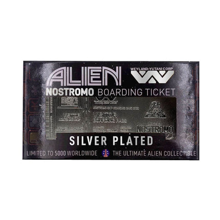 Alien Replica Nostromo Ticket Limited Edition  Biglietto (silver plated)