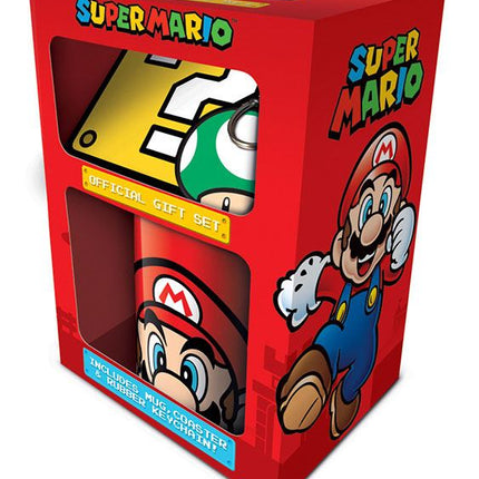 Super Mario Gift Box Mario Mug Tazza e Keychain
