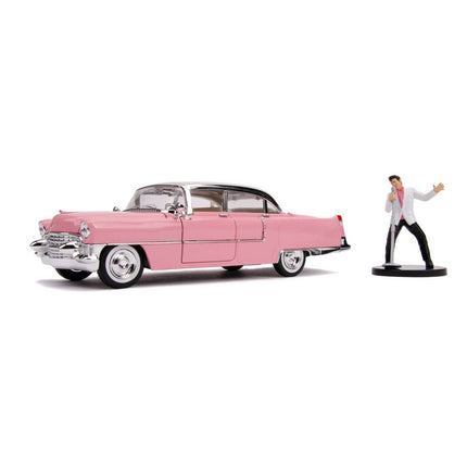 Elvis Presley Hollywood Rides Diecast Model 1/24 1955 Cadillac Fleetwood with Figure