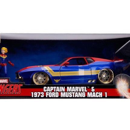 Ford Mustang Mach 1 De 1973 Fundido 1/24 Capitán Marvel de Hollywood Olas
