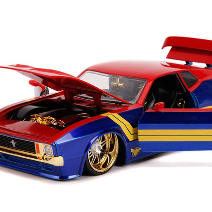 Ford Mustang Mach 1 1973 Moulé Sous Pression 1/24 Captain Marvel Hollywood Rides