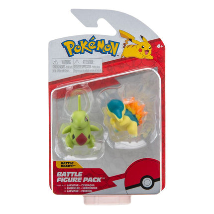Cyndaquil & Larvitar Pokémon Battle Figure 2 Pack 5 cm