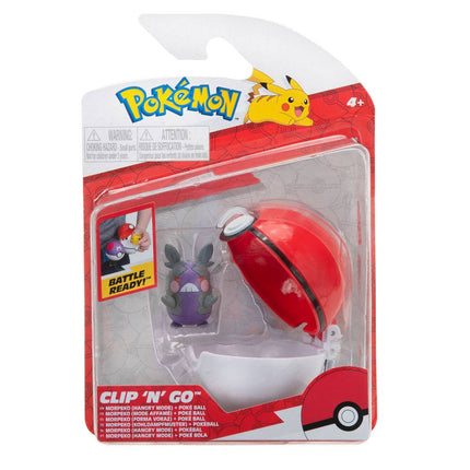 Morpeko and Pokeball Pokémon Clip'n'Go Poké Ball