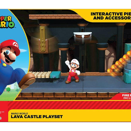 Super Mario Mini Playset Castle Lava World of Nintendo Jakks Pacific